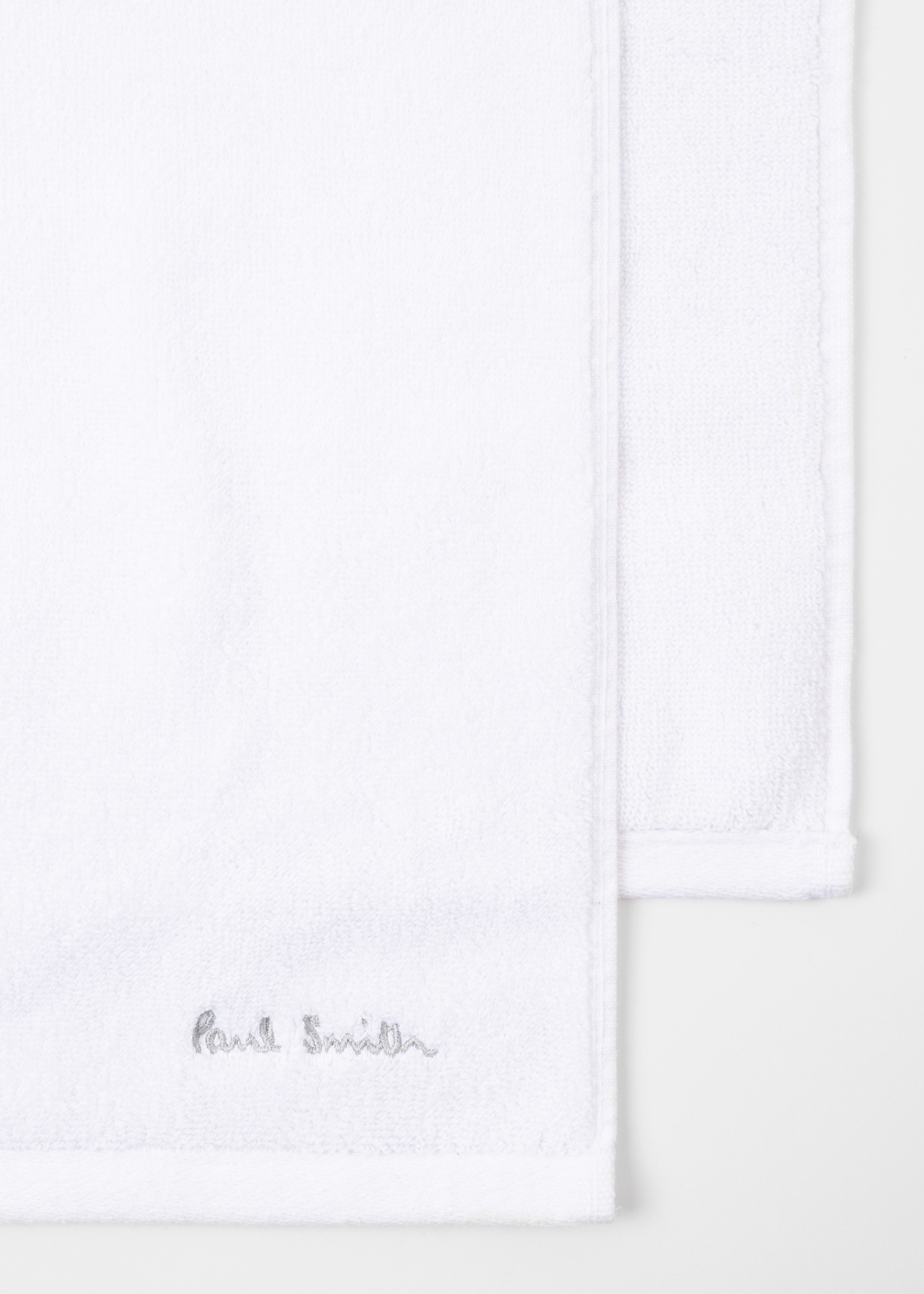 White 'Signature Stripe' Hand Towel - 3