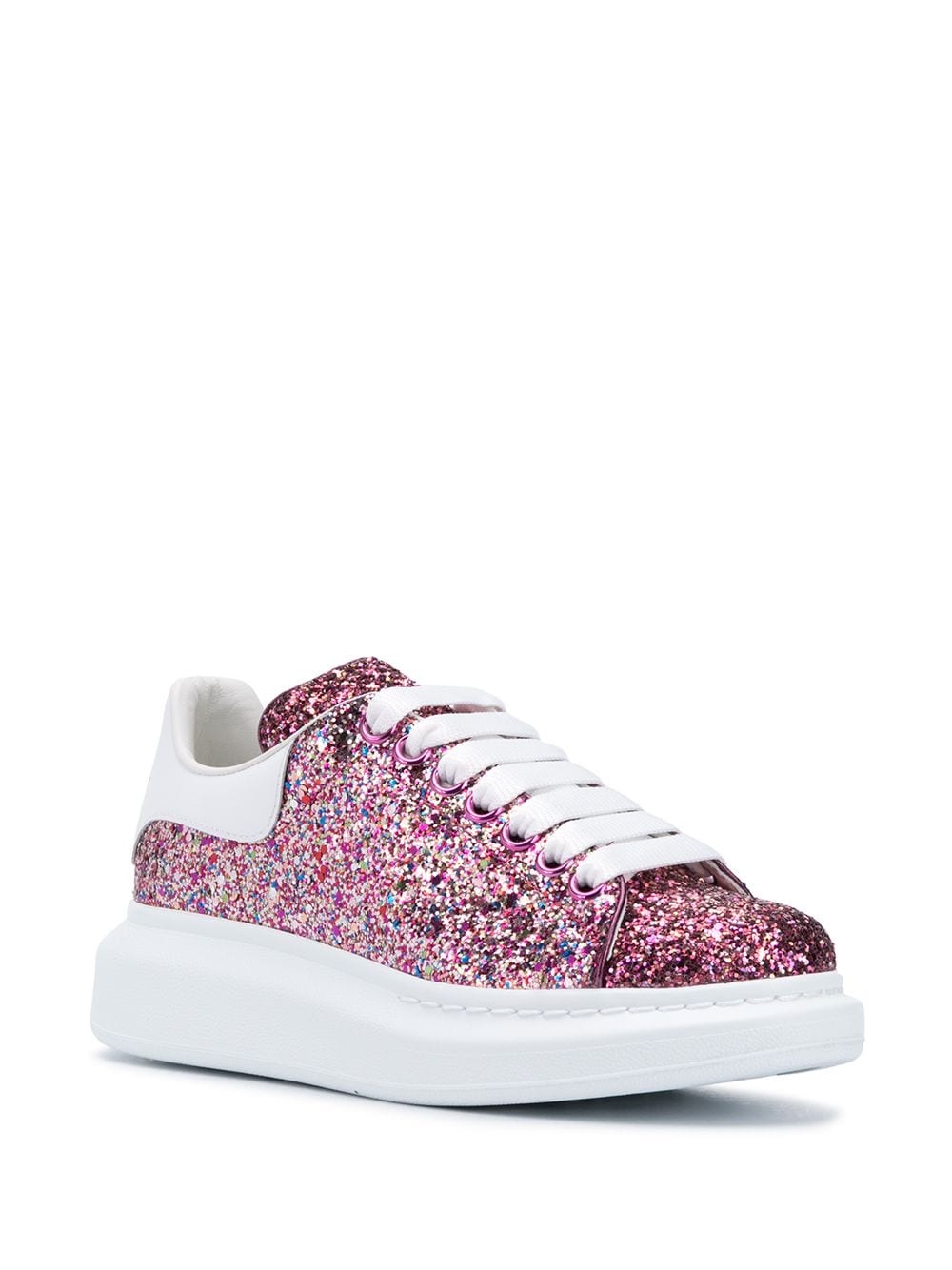 oversized metallic glittered sneakers - 2