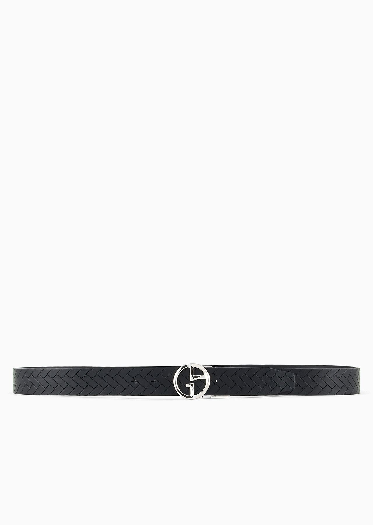 Belt in weave-print leather - 5