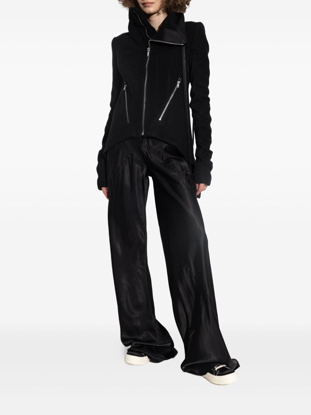 high-neck zip-front jacket - 2