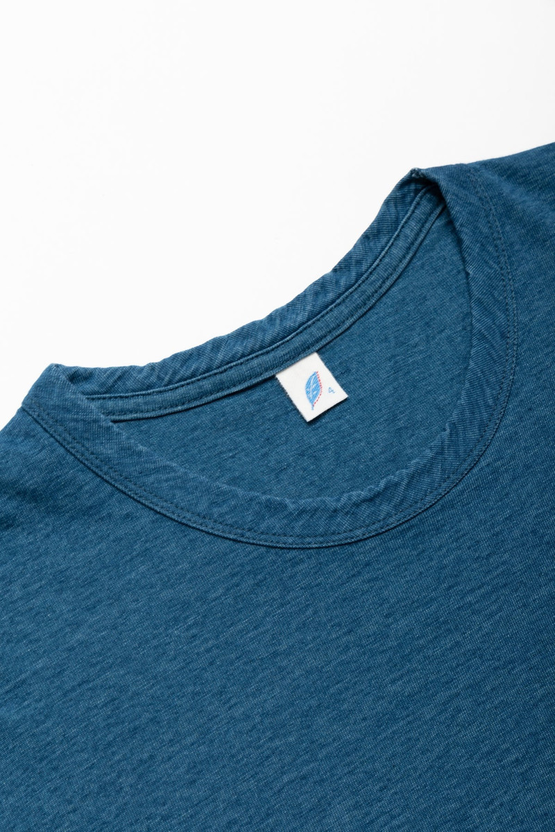 Indigo Jersey Crew Neck T-shirt - Greencast Indigo 9