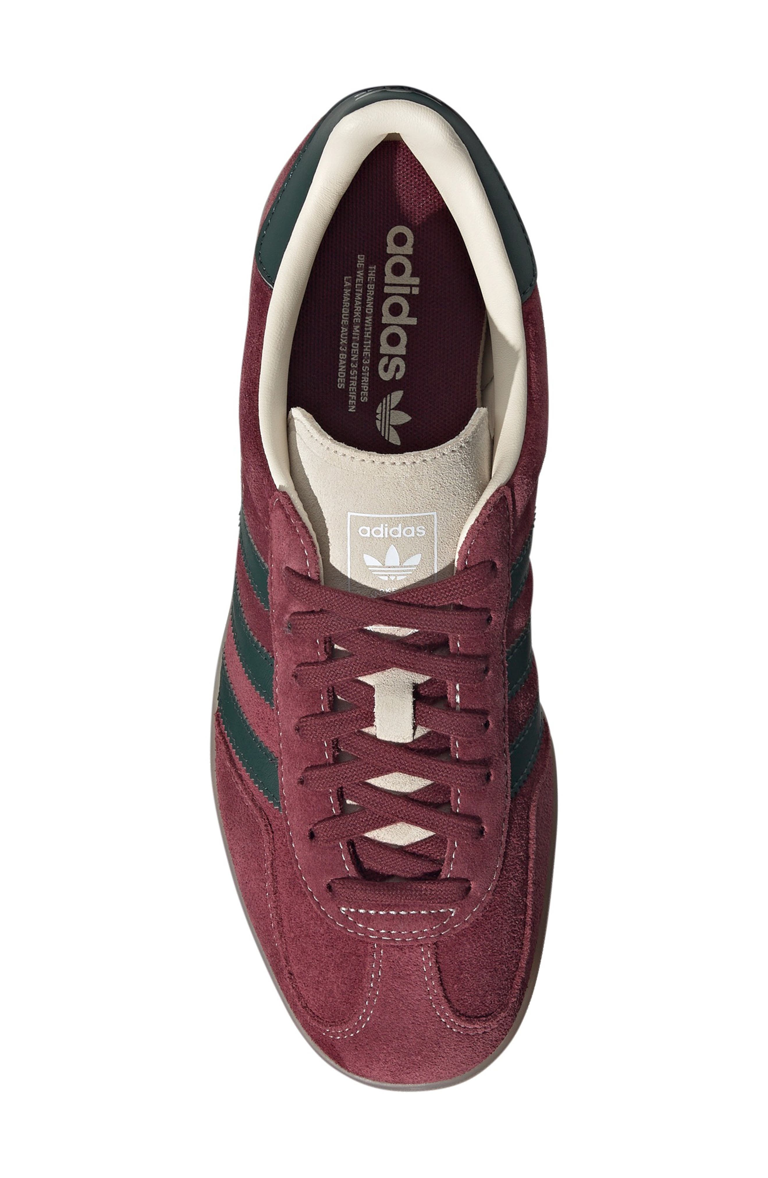 adidas Gazelle Indoor Sneaker in Shadow Red/green/white at Nordstrom - 4