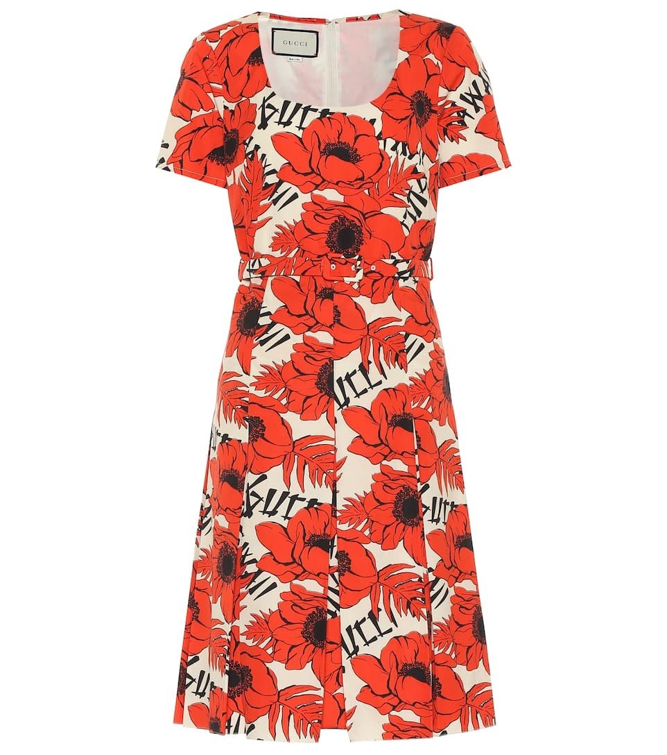 Floral cotton midi dress - 1