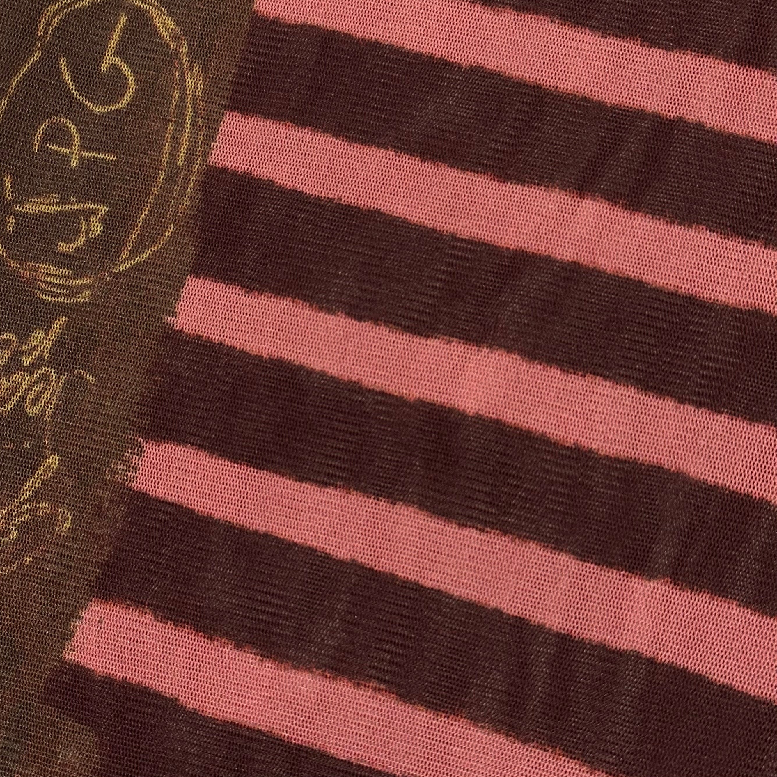 JEAN PAUL GAULTIER Spring Summer 2001 Graffiti Striped Print Mesh Midi Skirt - 6