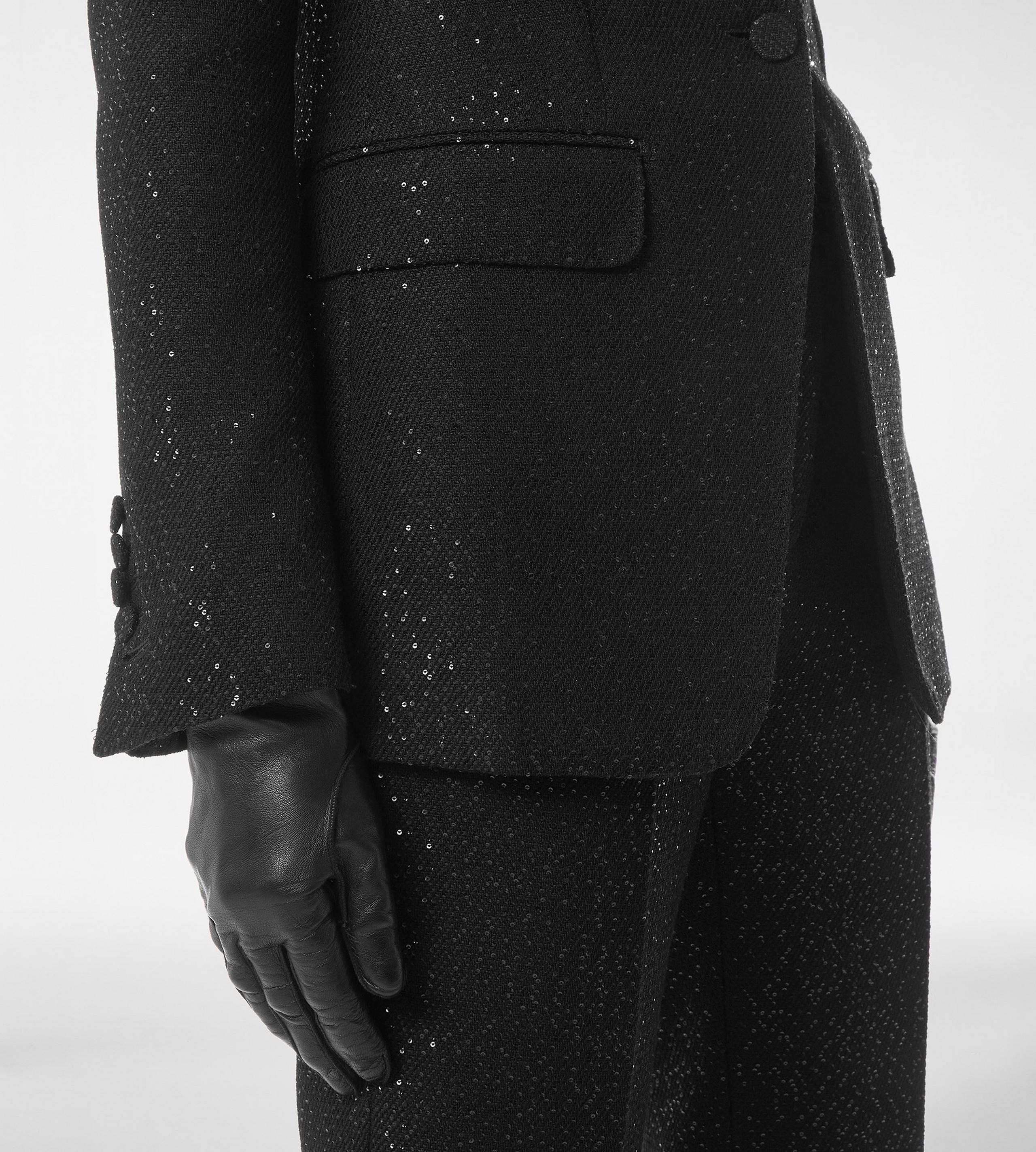 SEQUINED WOOL BLEND CREPE SINGLE BREASTED JACKET - 2