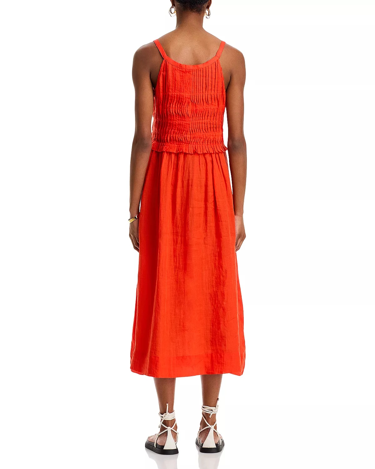 Zora Solid Tank Button Down Midi Dress - 4