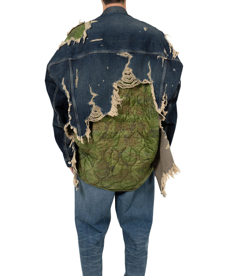 Military Jacket Layered Denim Jacket 14