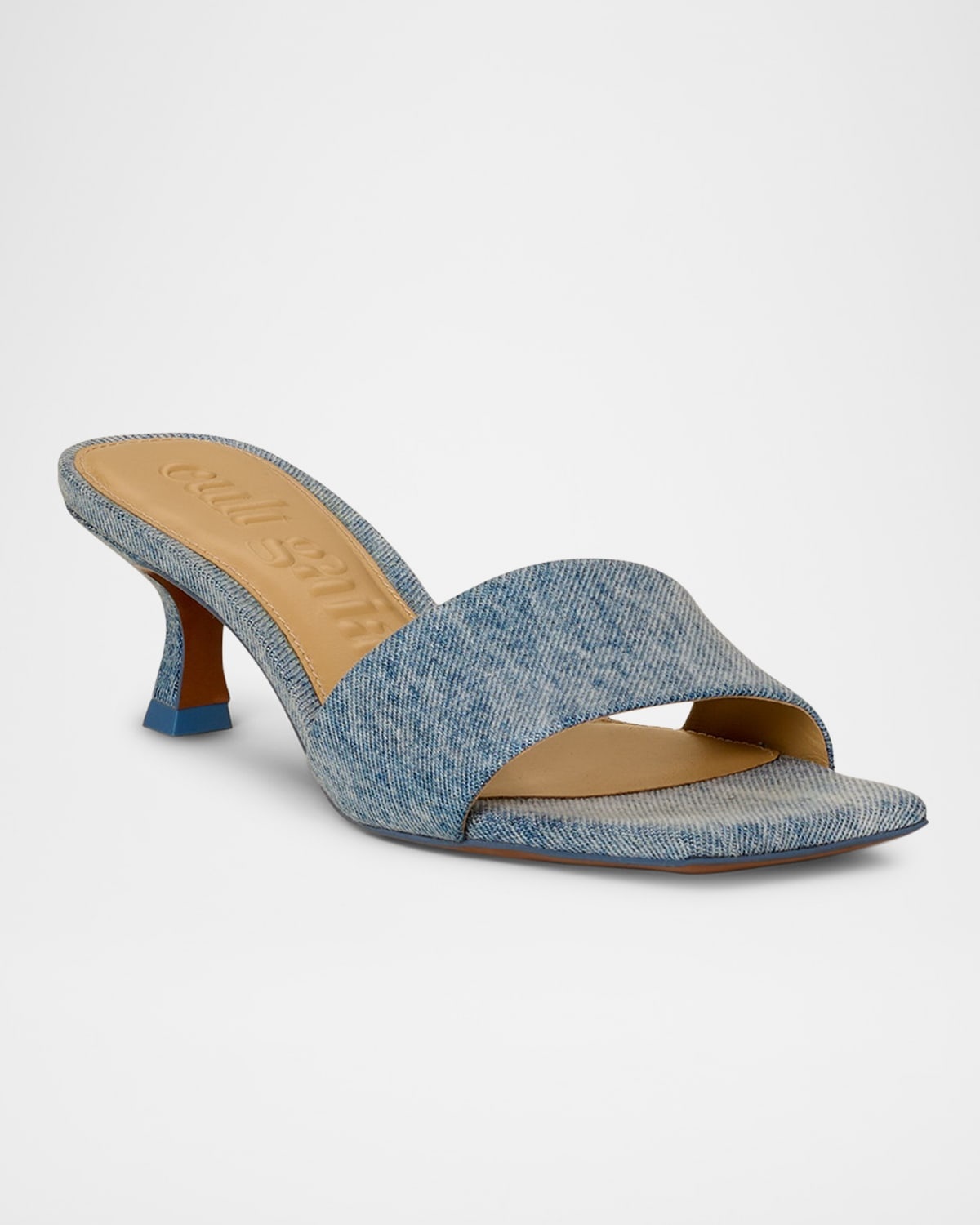 Ada Denim Slide Sandals - 2