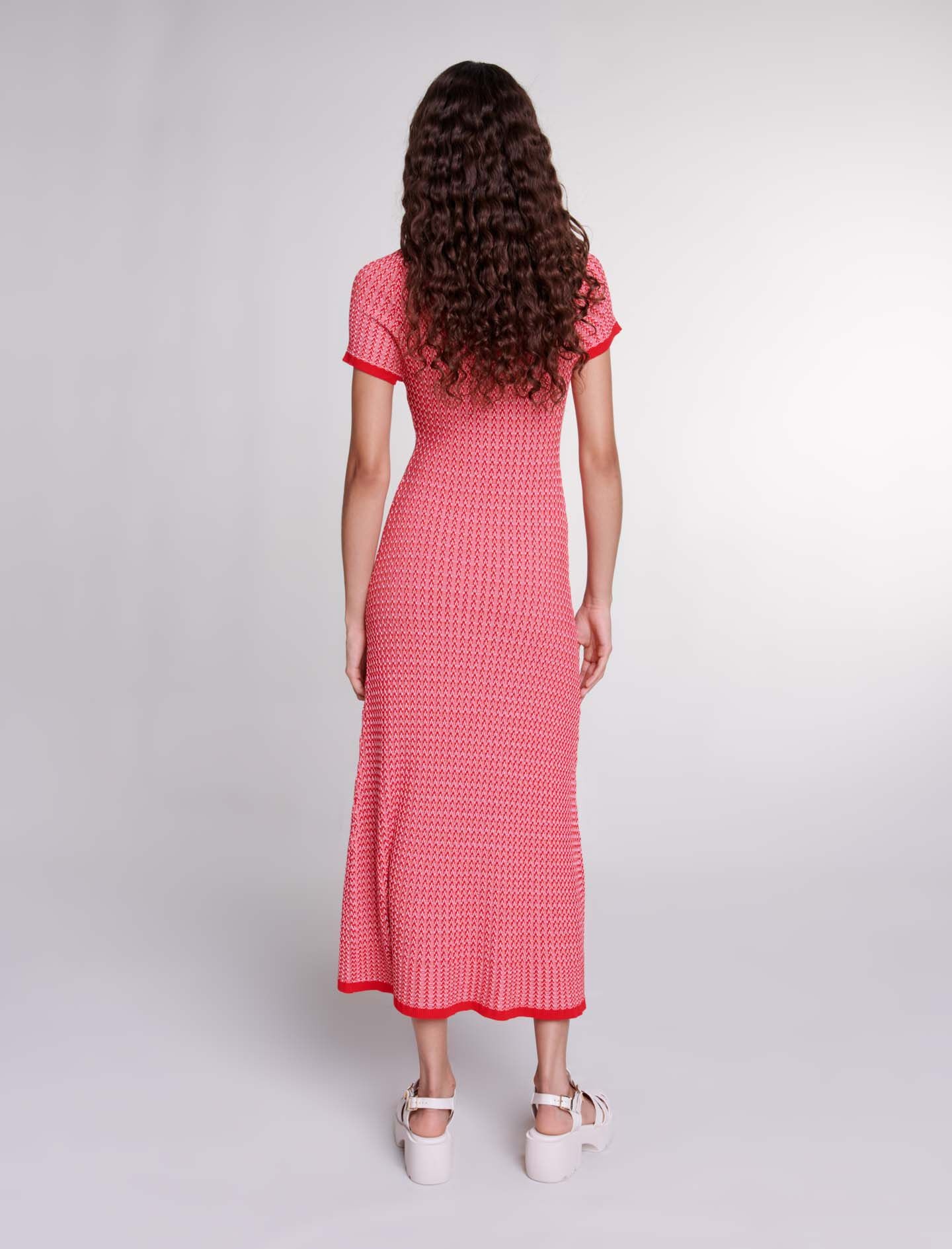 Herringbone knit maxi dress - 4