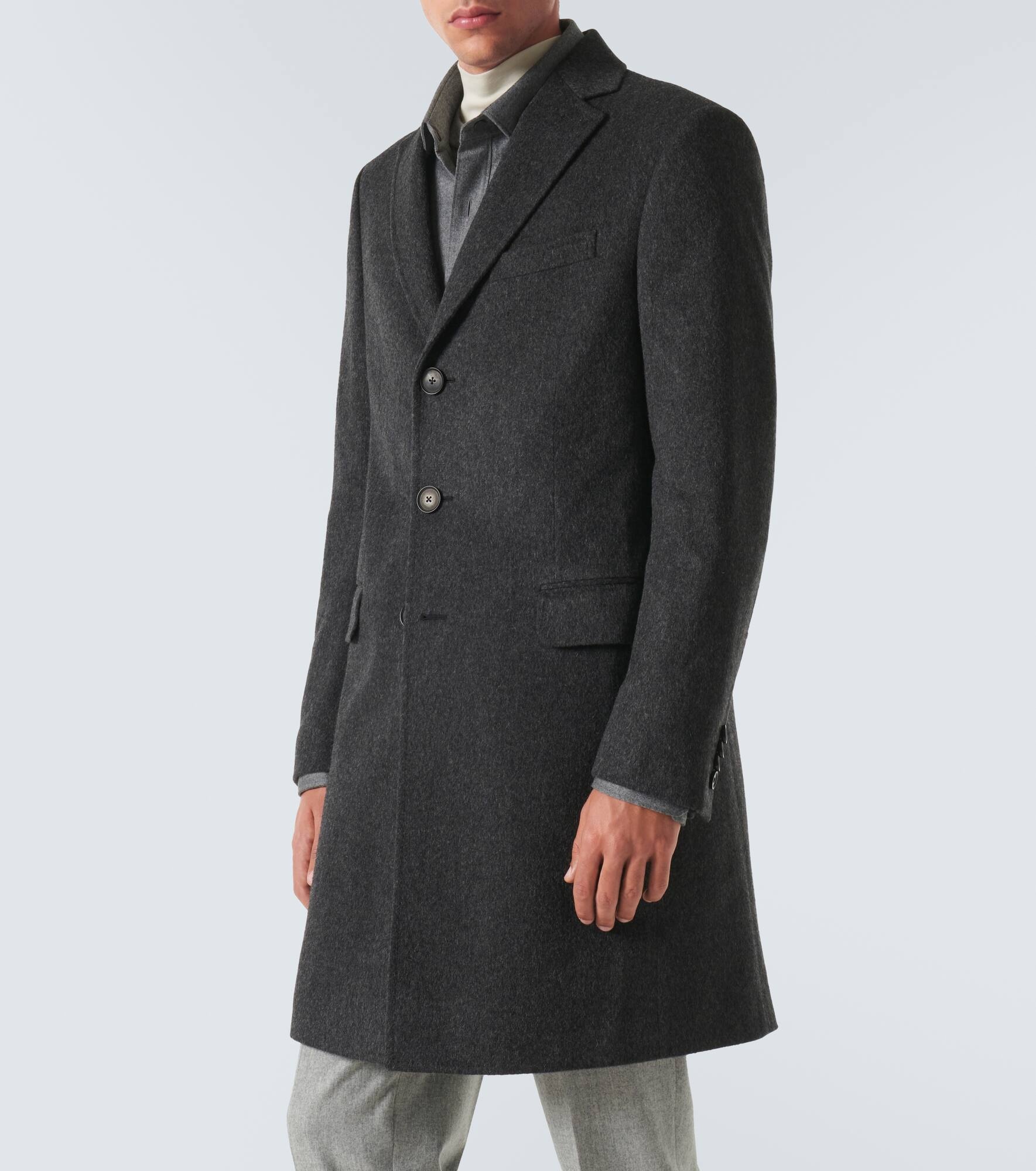 Wool and cashmere-blend coat - 3