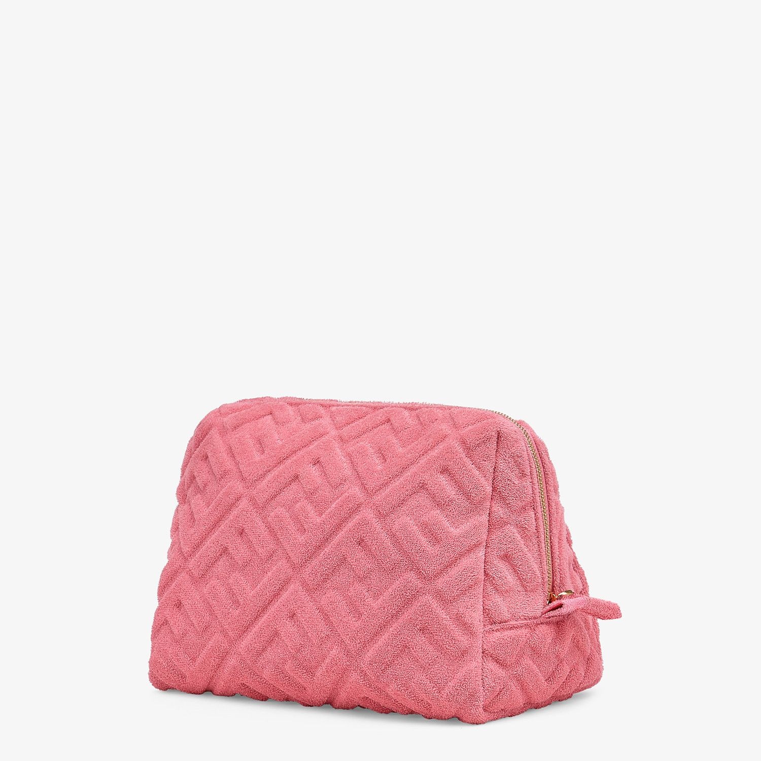 Pink terrycloth toiletry case - 2