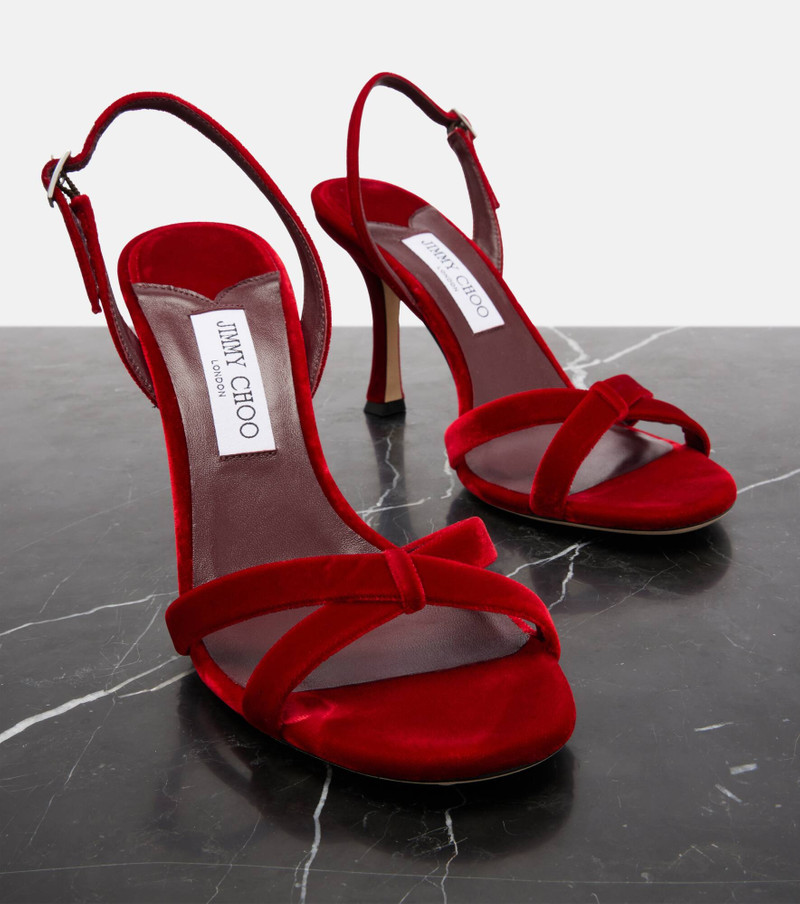 Elsy 90 velvet sandals 5