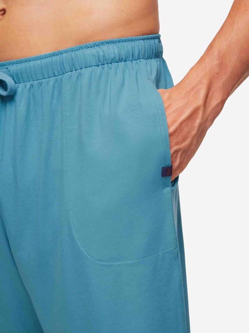 Men's Lounge Shorts Basel Micro Modal Stretch Harbour Blue - 6