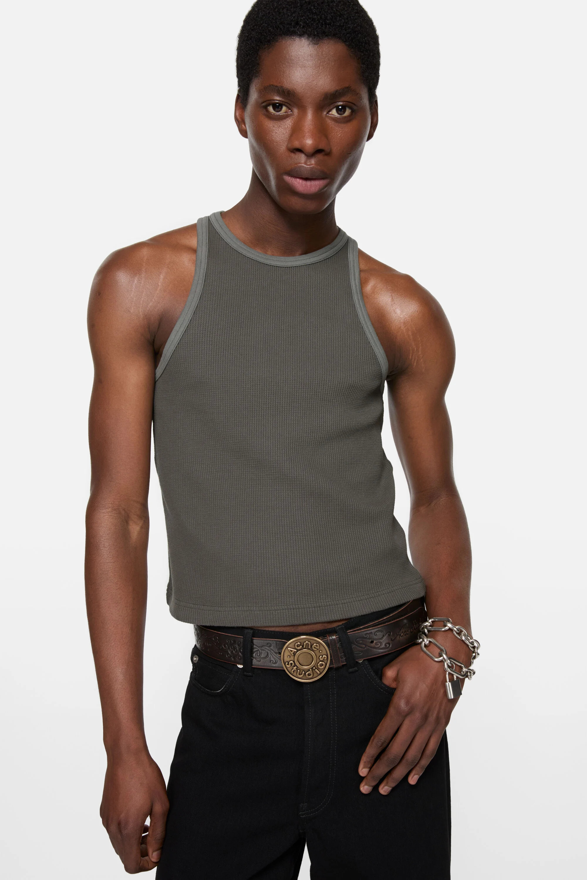 Tank top - Fitted unisex fit - Faded Grey - 4