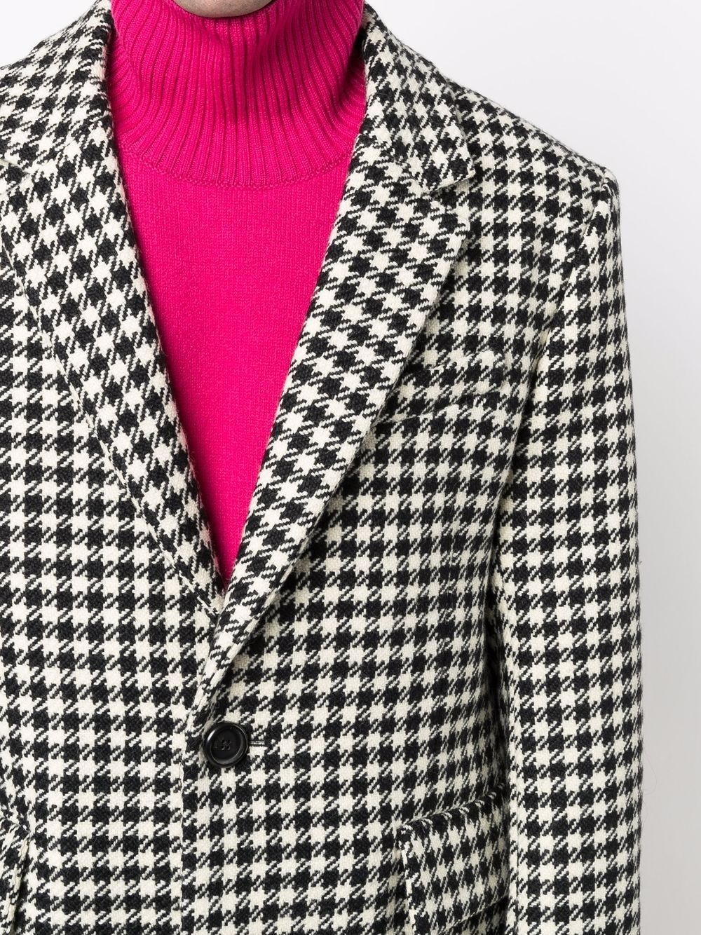 houndstooth pattern blazer jacket - 6