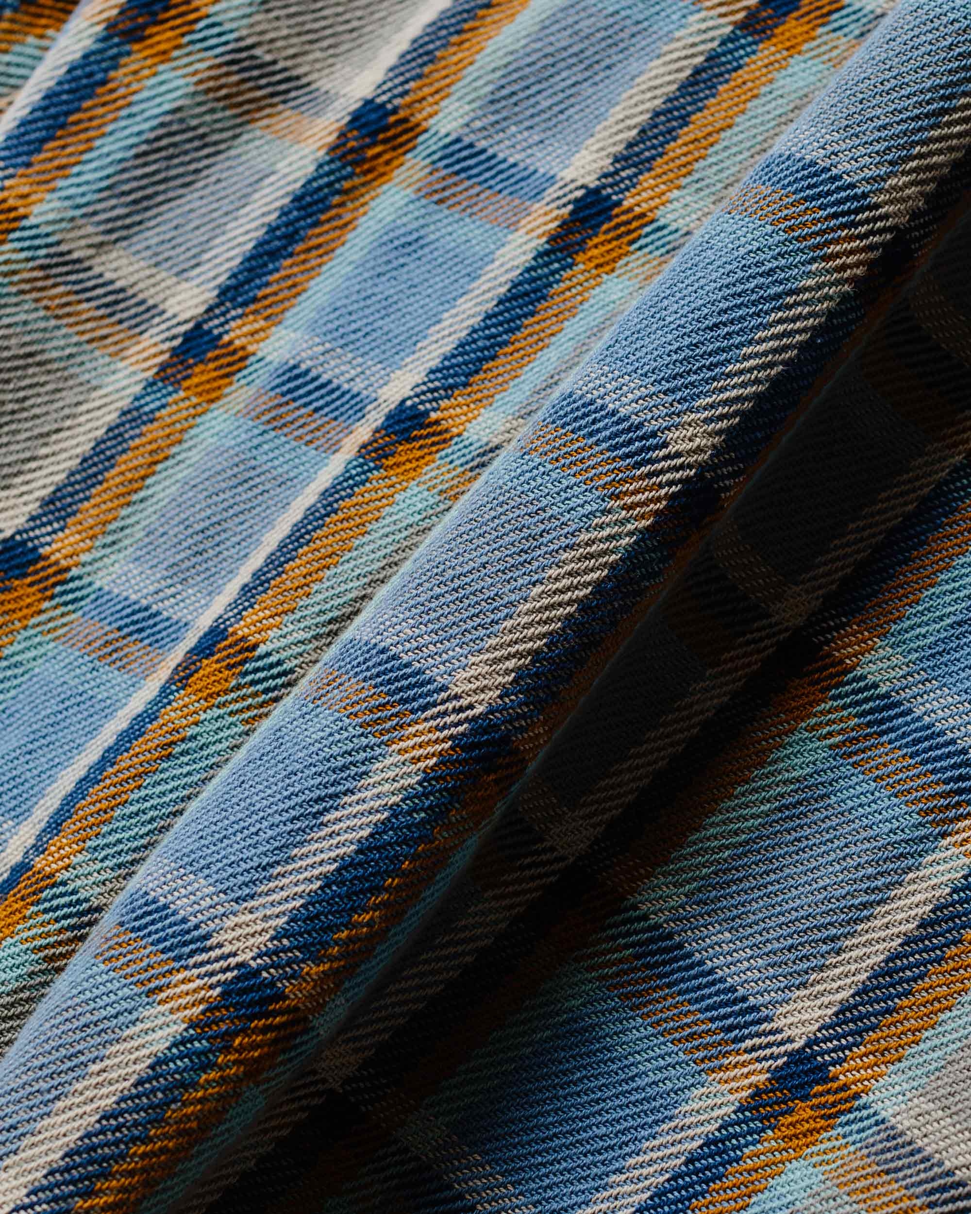 Work Shirt Blue Cotton Heavy Twill Plaid - 5