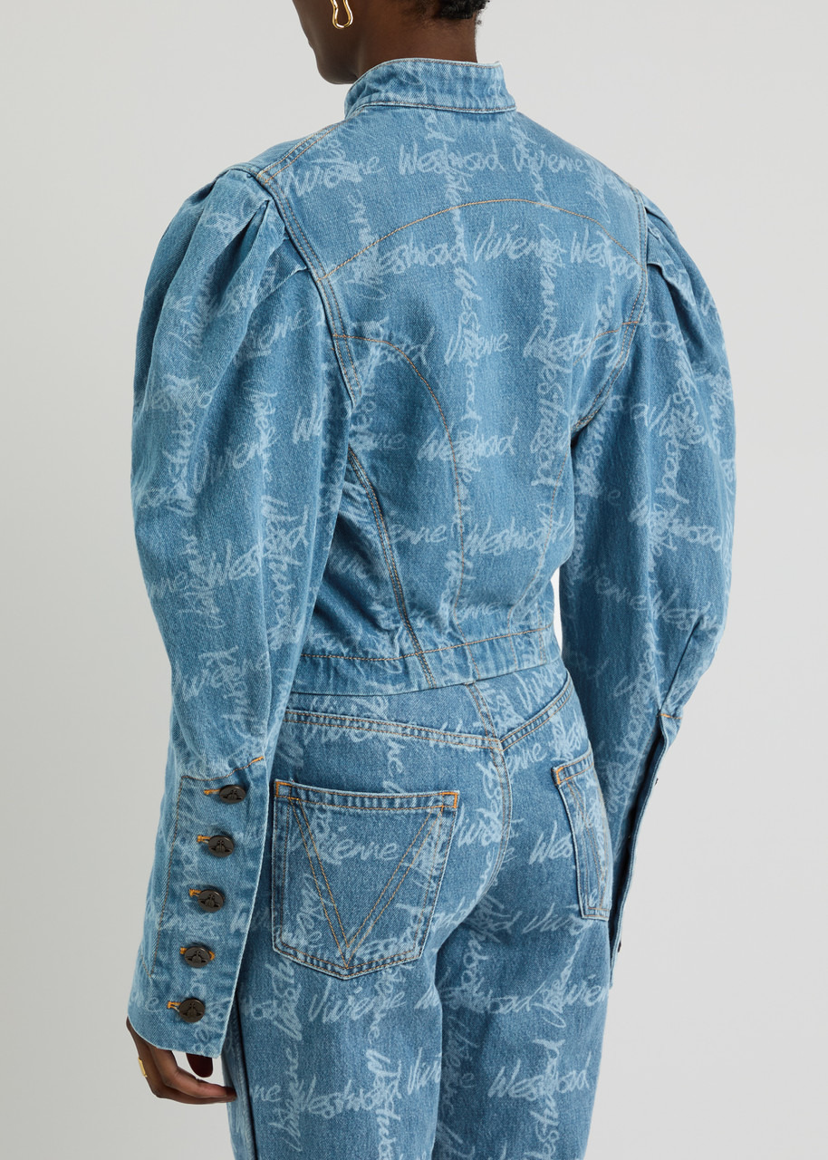 Vivienne Westwood Filli Monogrammed Denim Jacket - 3