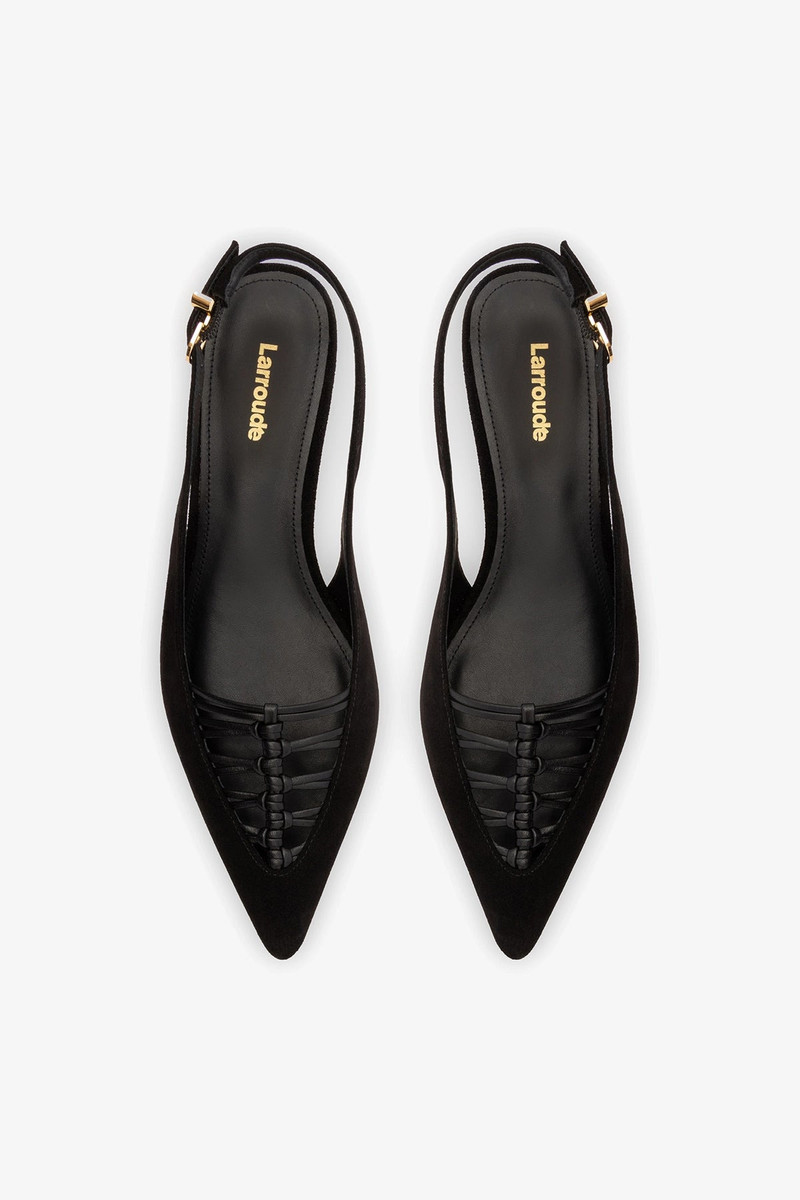 Nara Pump In Black Suede and Leather 5