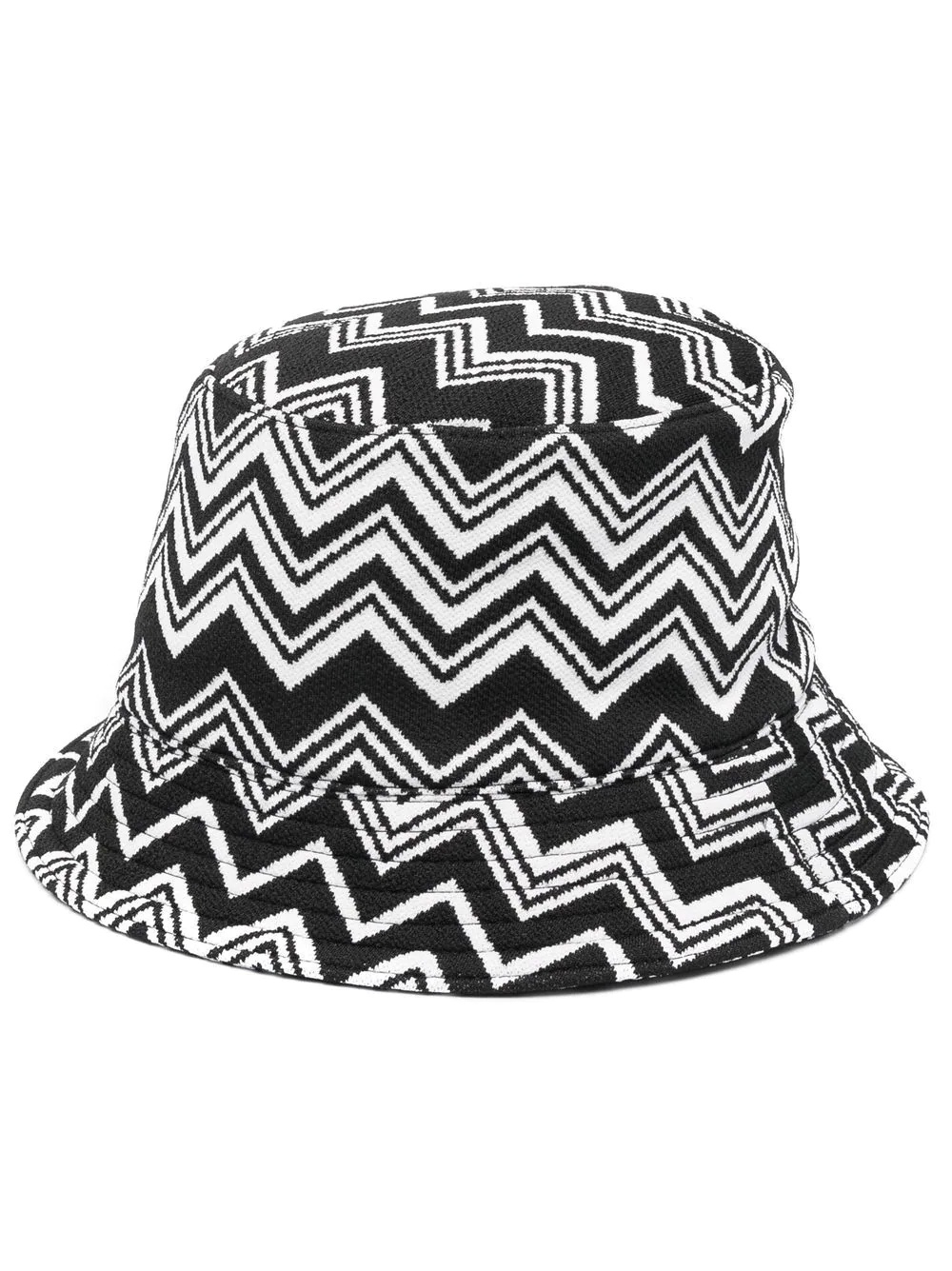 zig-zag print bucket hat - 1