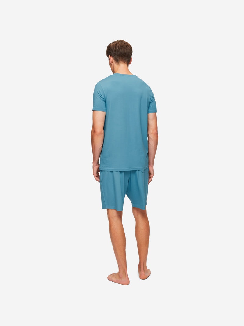 Men's Lounge Shorts Basel Micro Modal Stretch Harbour Blue - 4
