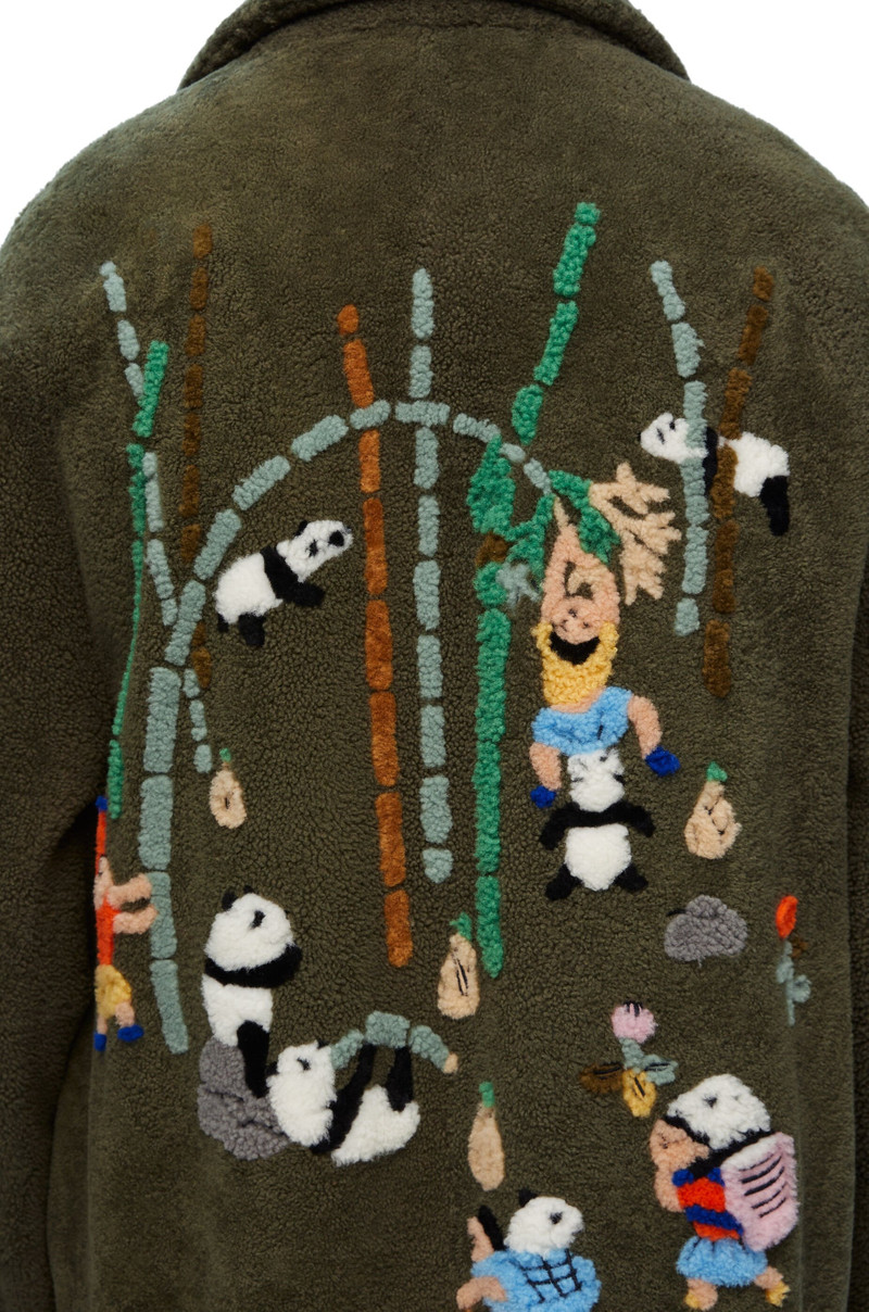 Coat in cotton and shearling 6