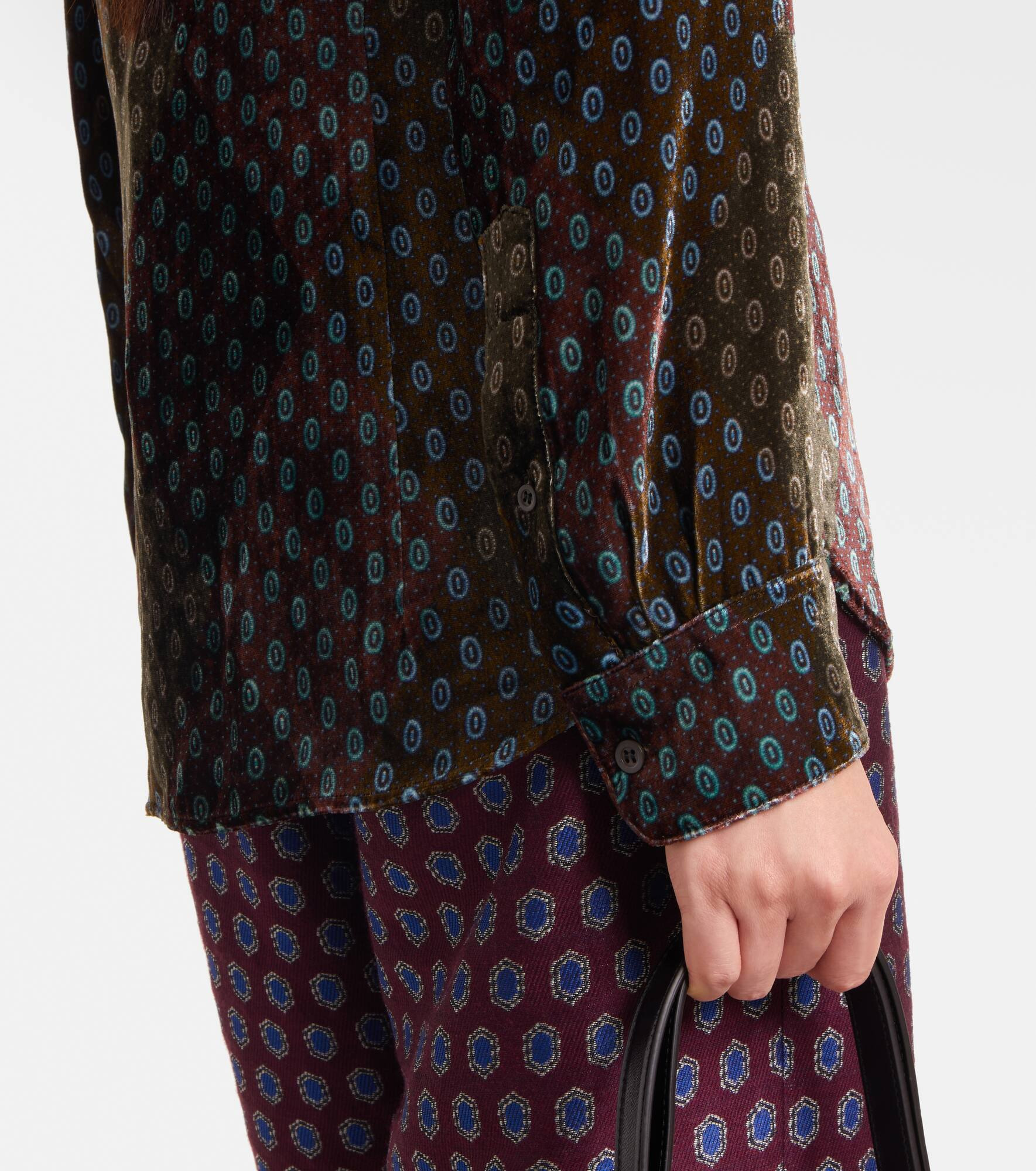 Printed velvet shirt - 5