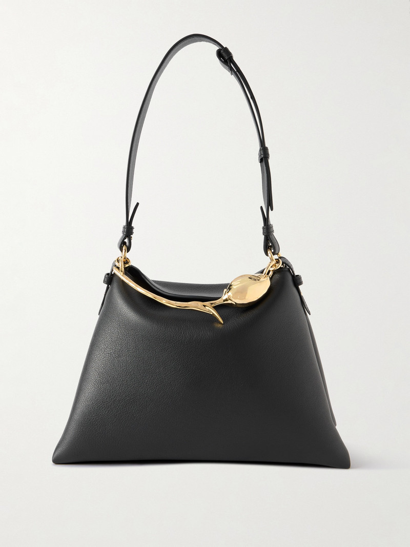 Bloom Large Embellished Textured-leather Shoulder Bag 1