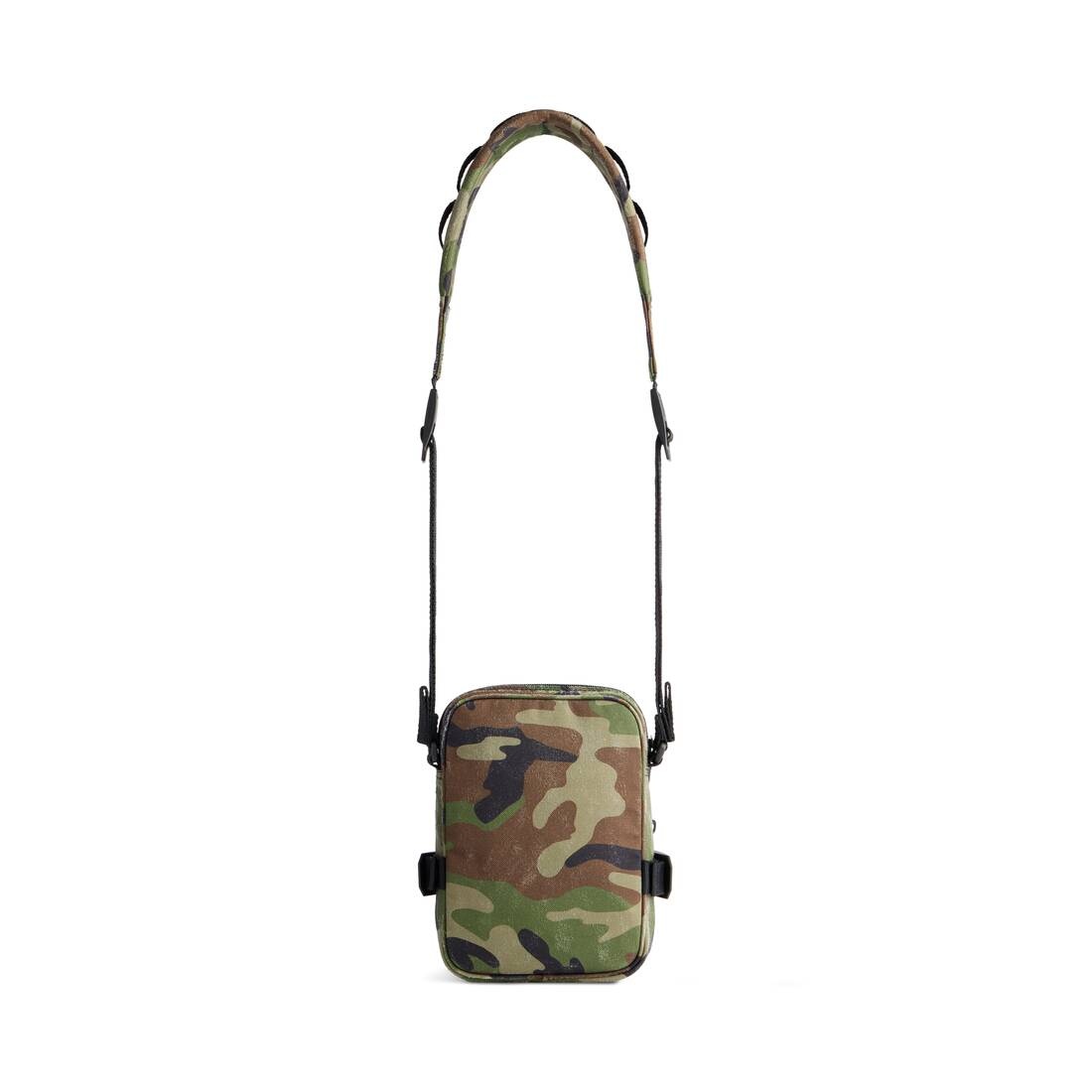 Men's Army Crossbody Messenger Bag Camo Print  in Dark Green - 4