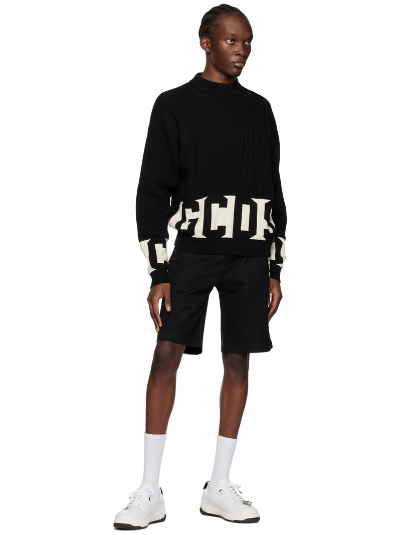 GCDS Black & White Jacquard Sweatshirt outlook