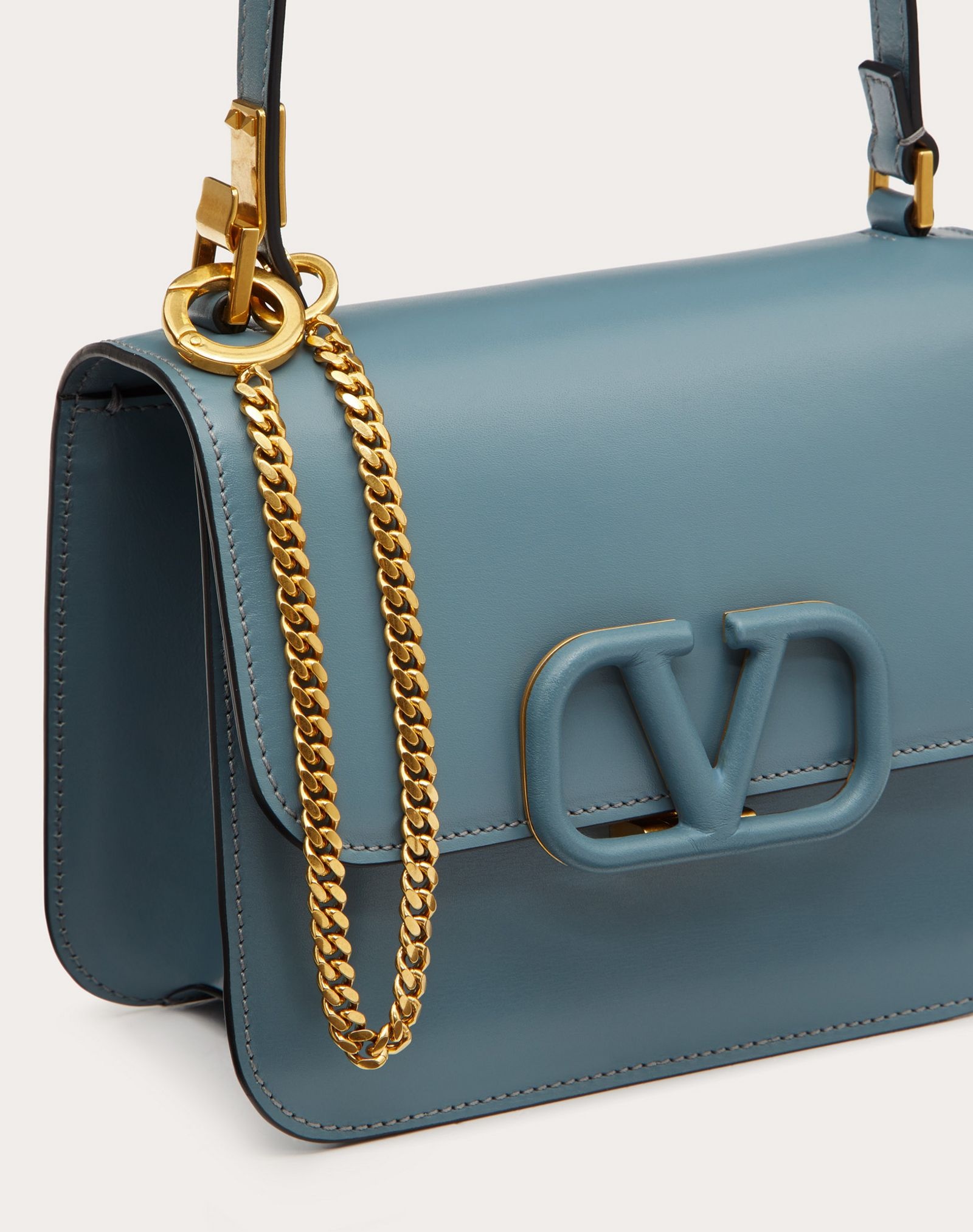 Small VSLING Shiny Calfskin Shoulder Bag - 5