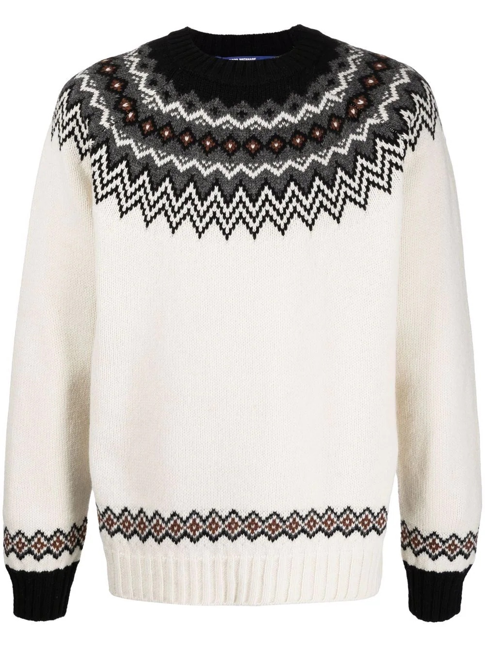 fair isle intarsia-knit crew-neck jumper - 1