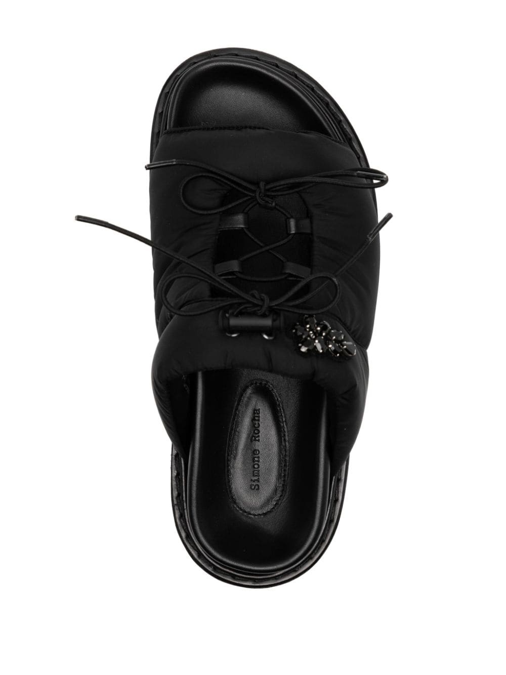 embellished ghillie sandals - 4