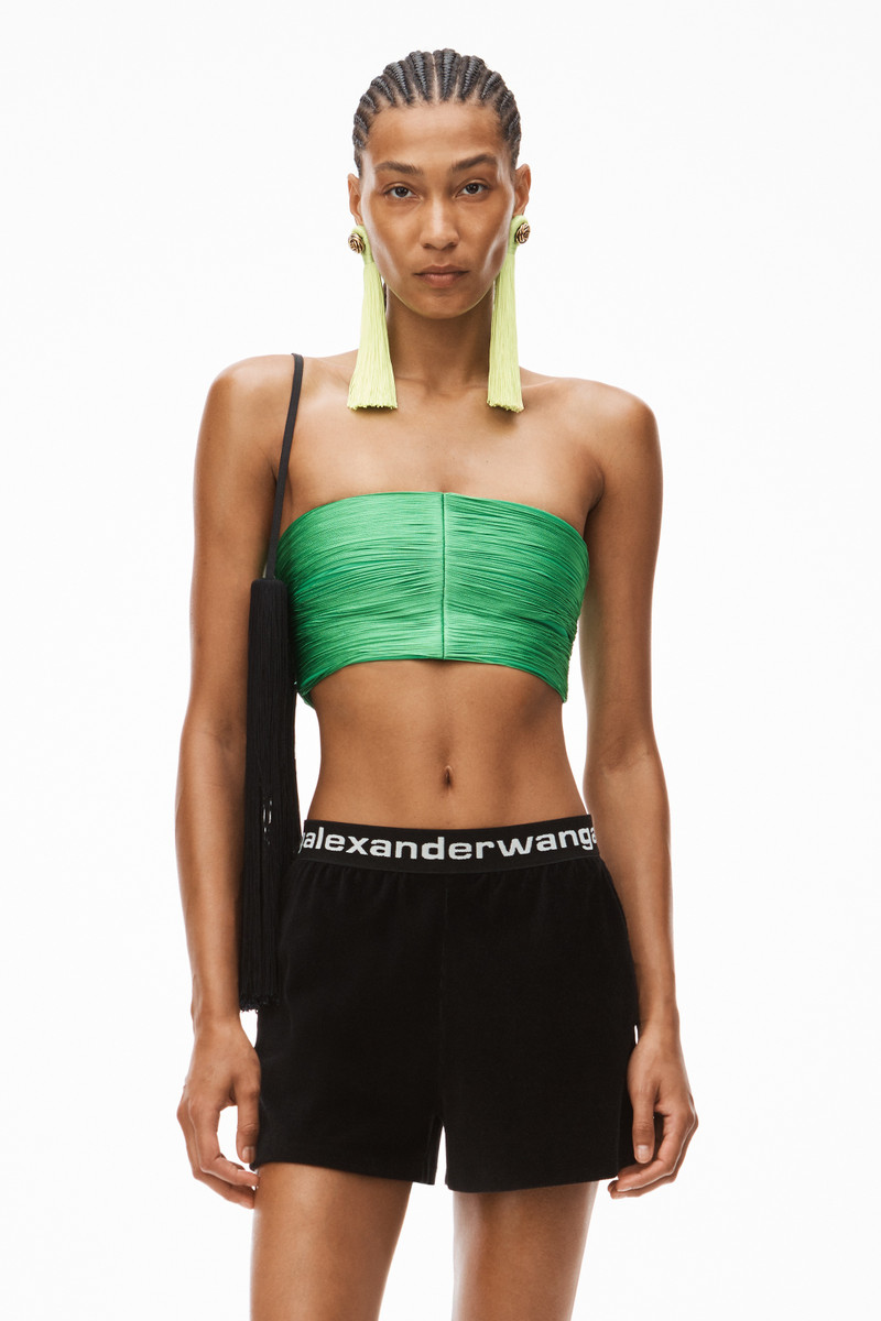 Alexander Wang FRINGE SHOULDER BAG IN SATIN outlook