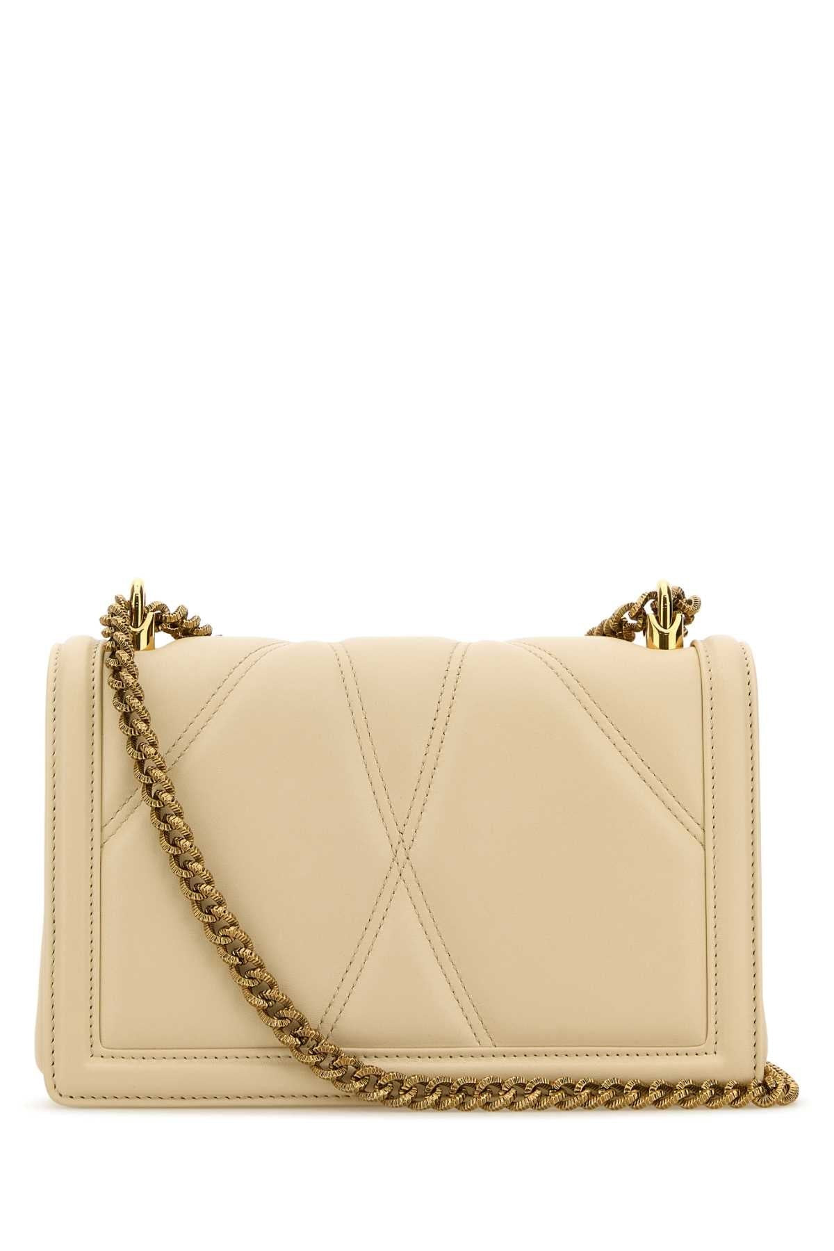 Dolce & Gabbana Women Ivory Nappa Leather Devotion Shoulder Bag - 3