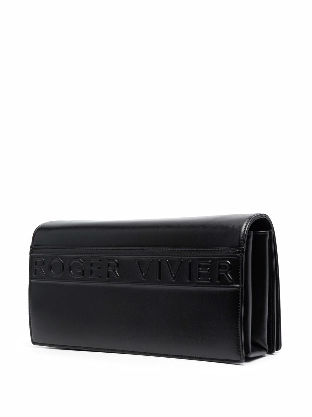 embossed-logo leather shoulder bag - 3