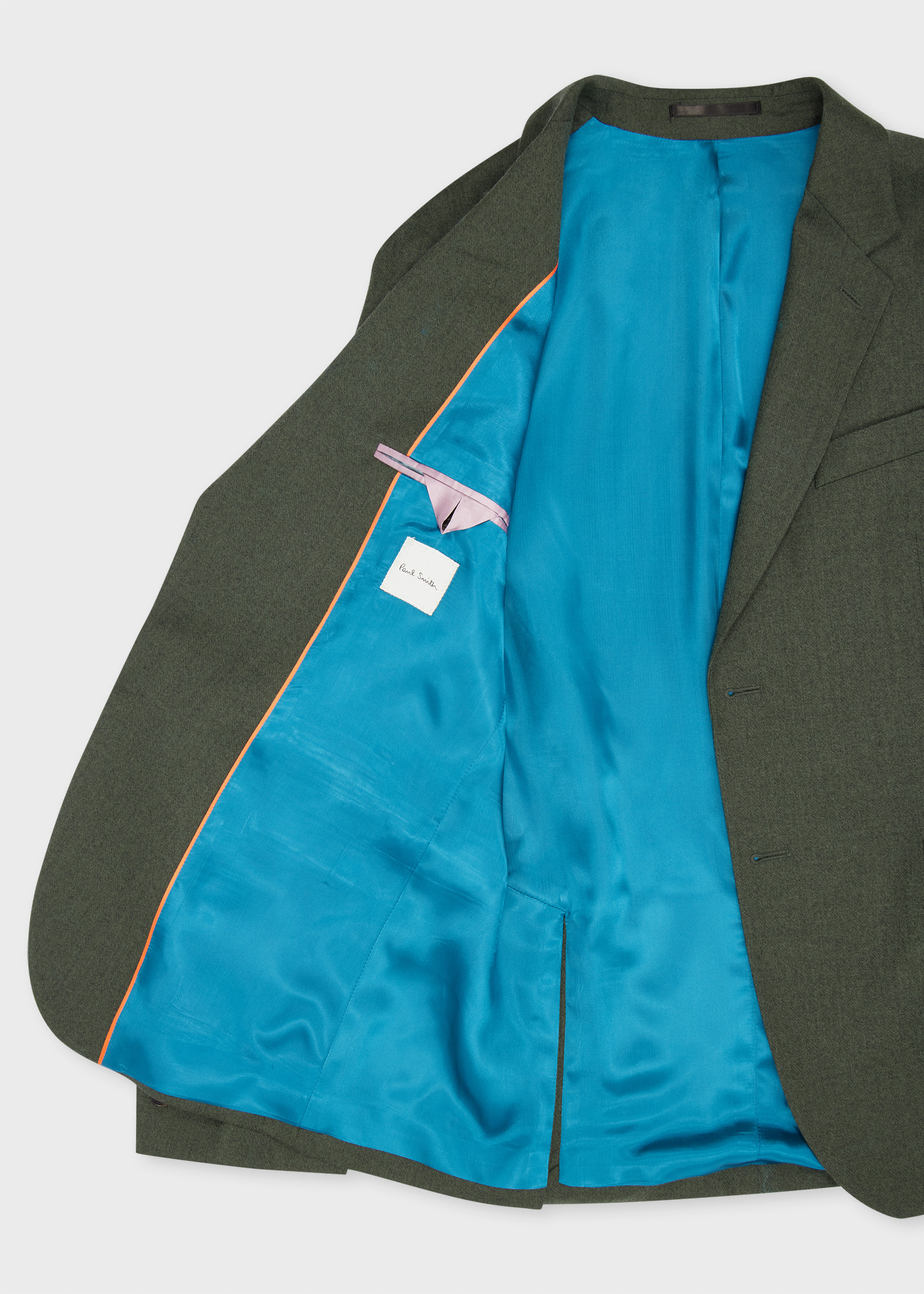 Tailored-Fit Green Overdyed Wool-Cashmere Flannel Blazer - 4