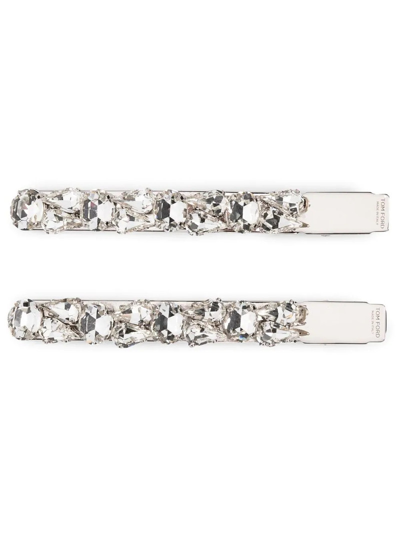 crystal-embellished hair clips 1