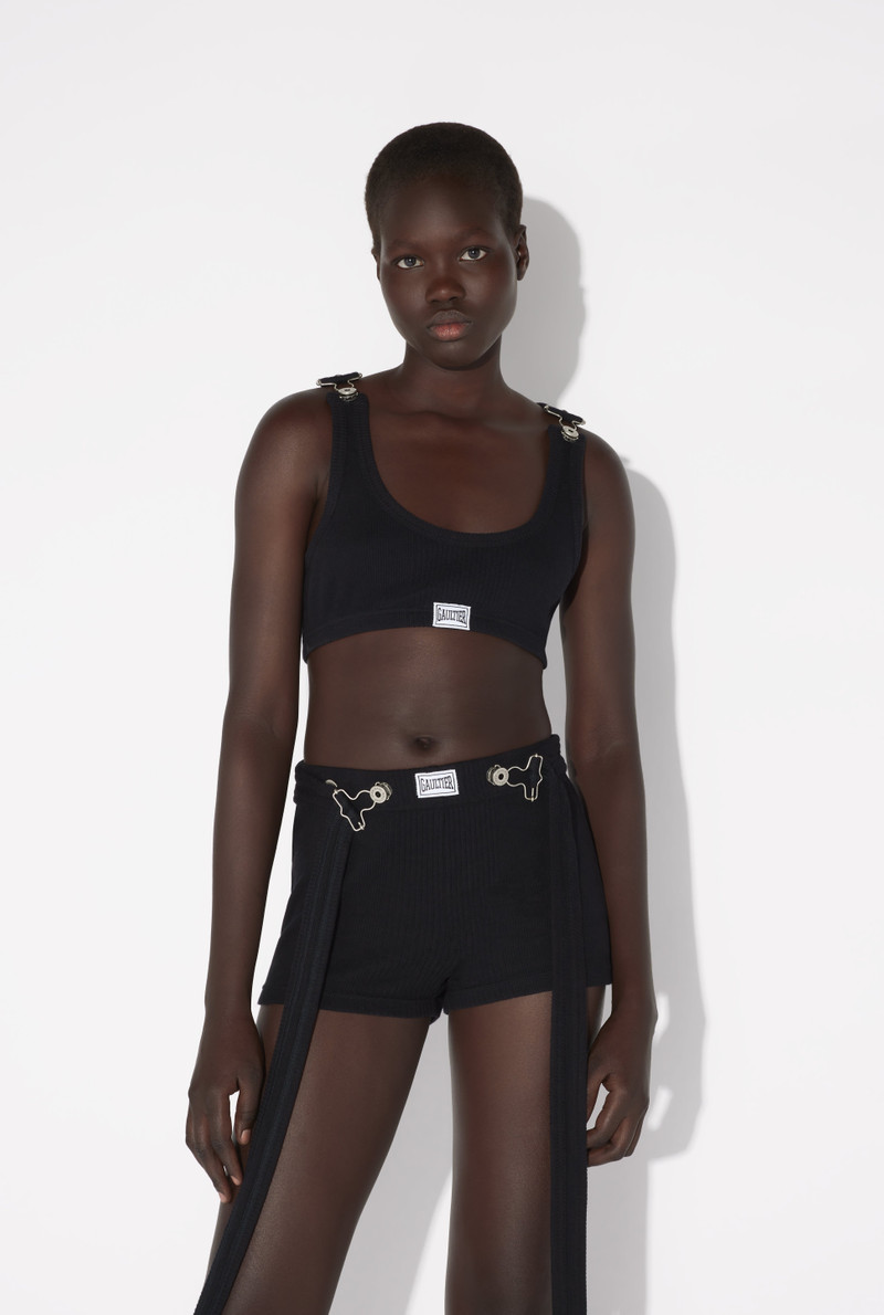 Jean Paul Gaultier ブラック タンクトップ Jean Paul Gaultier: Black 'The Piercing' Tank Top | SSENSE