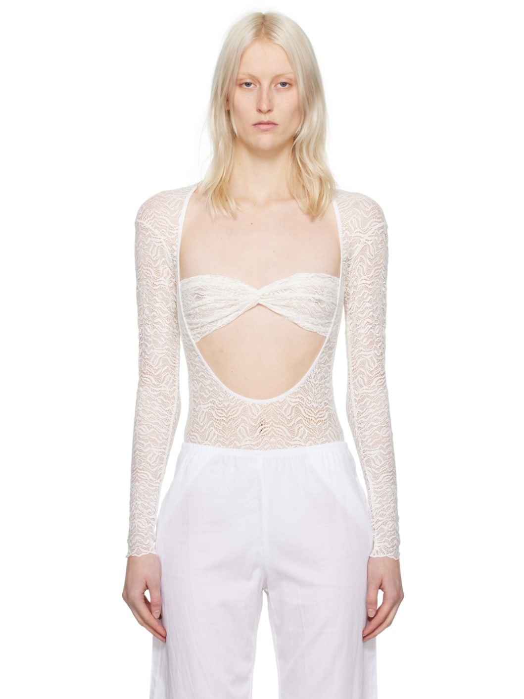 White Baes Bodysuit - 1