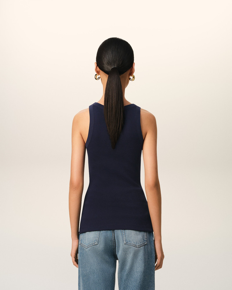 NAVY COTTON RIB AMI DE COEUR TANKTOP 5