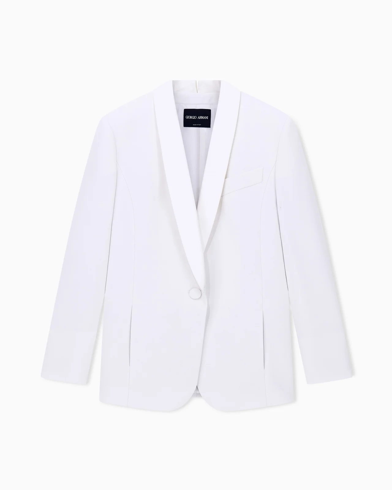 TUXEDO JACKET IN SILK CADY WITH SATIN SHAWL COLLAR - 1