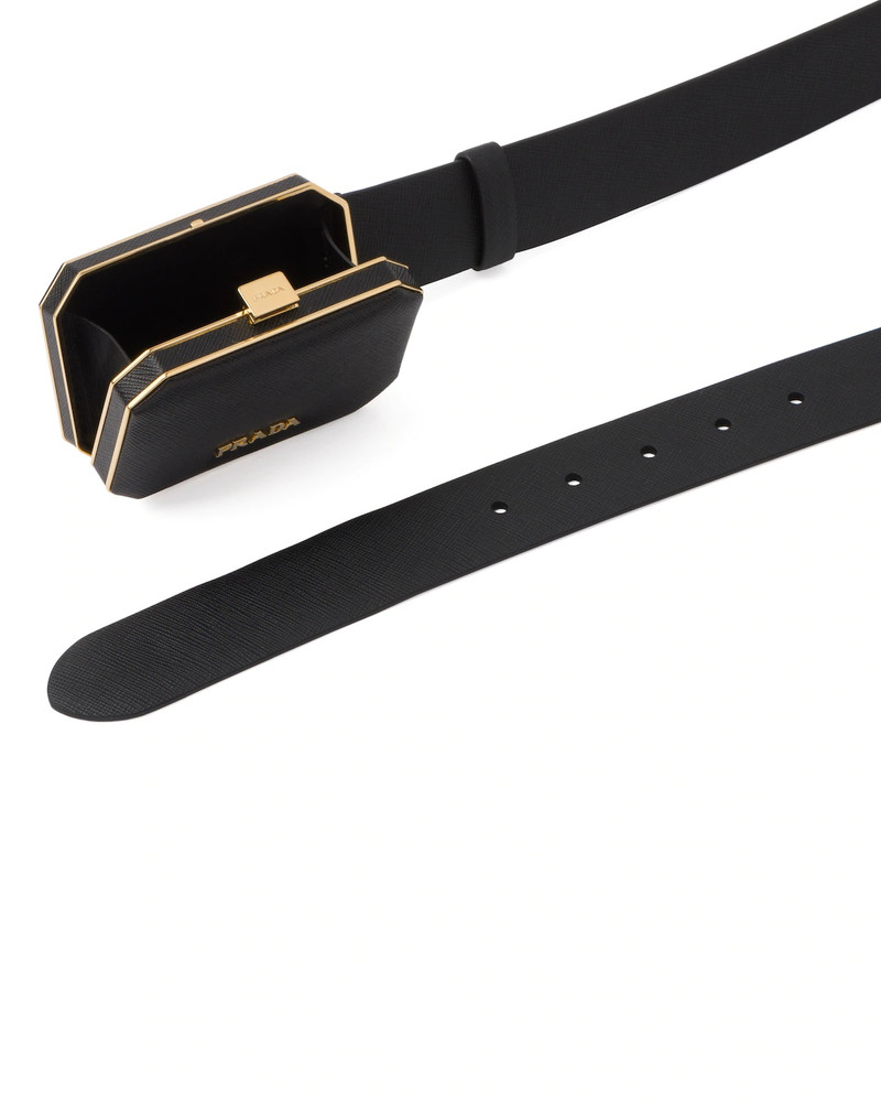 Saffiano Prada Vanity belt with case 3