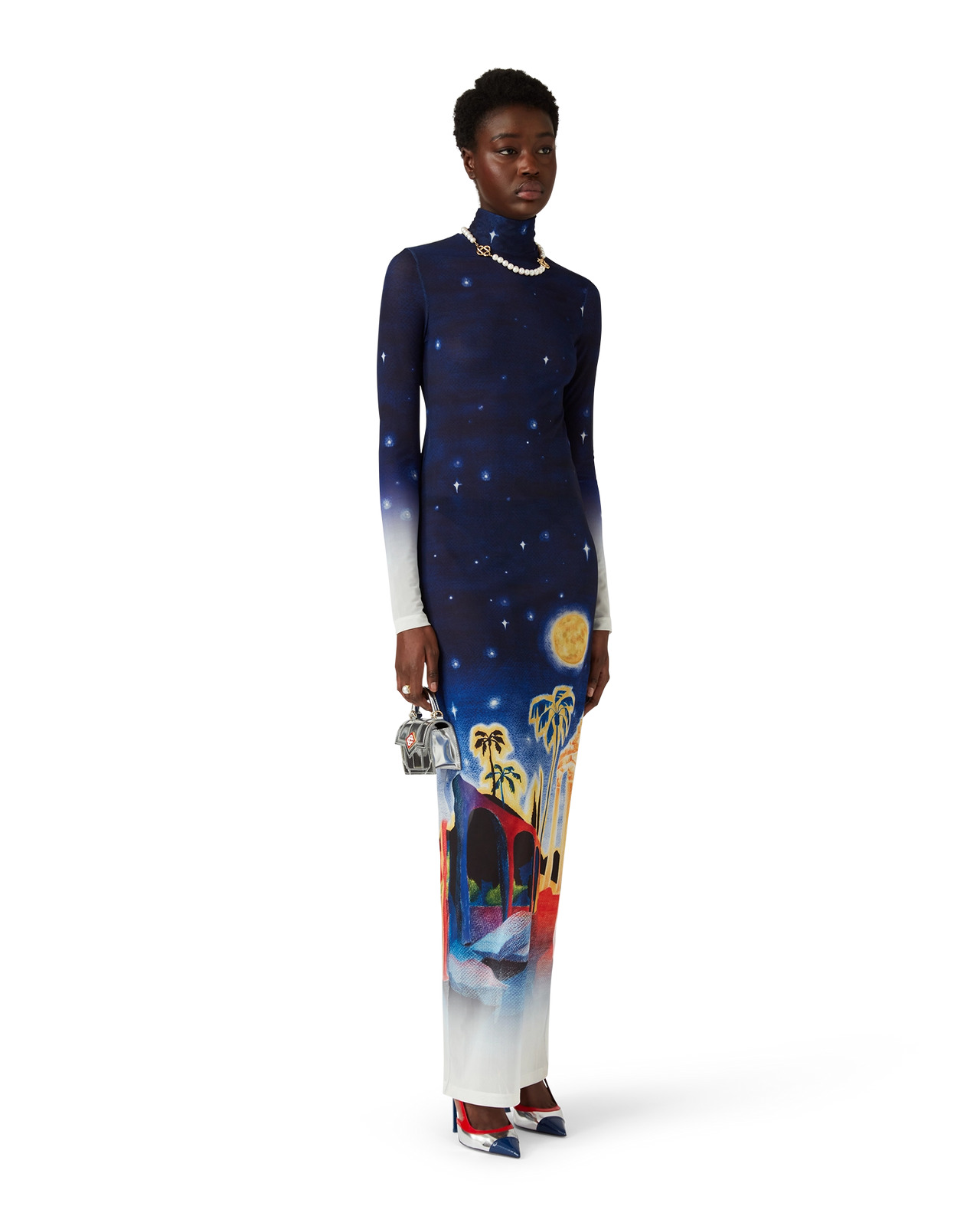 Midnight Acropolis Mesh Dress | Casablanca Paris - 2