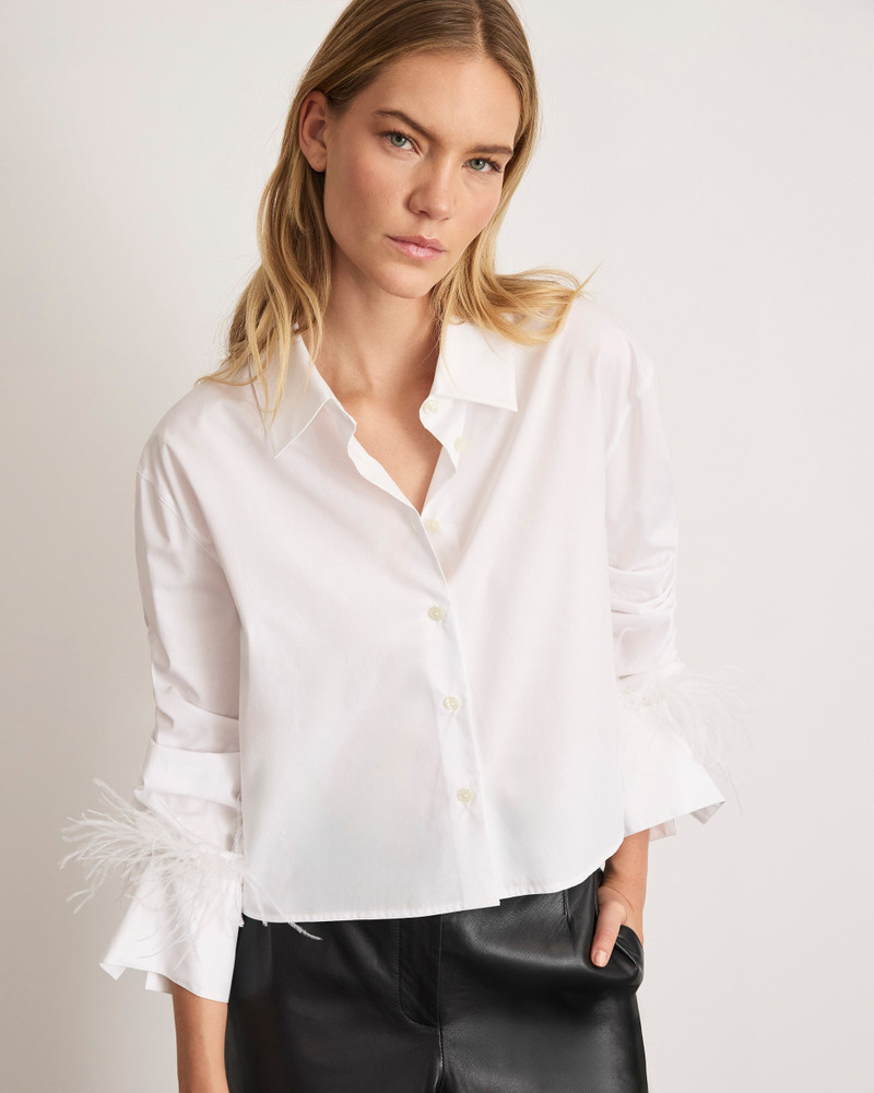 TANYA TAYLOR LARGAUX FEATHER TOP outlook