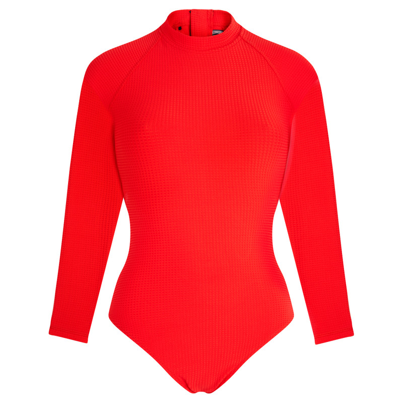 Women UV Protection One-Piece Rashguard Jacquard Vichy 1