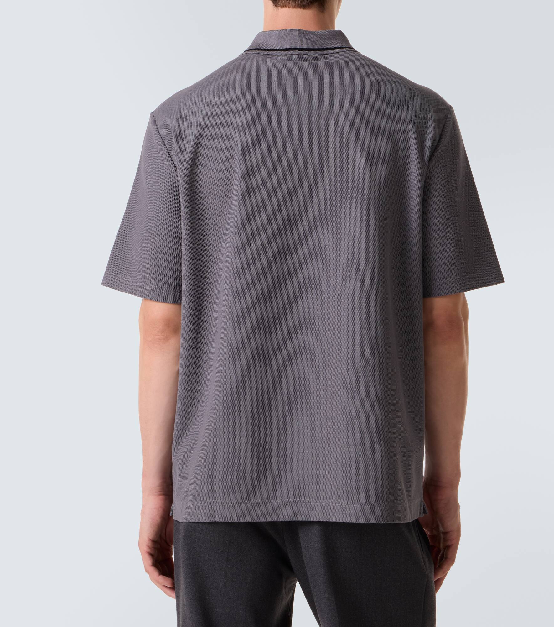 DG embroidered cotton piqué polo shirt - 4