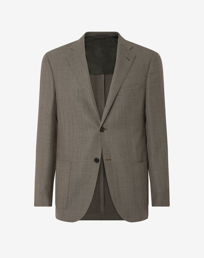 Olive green pure wool jacket 1