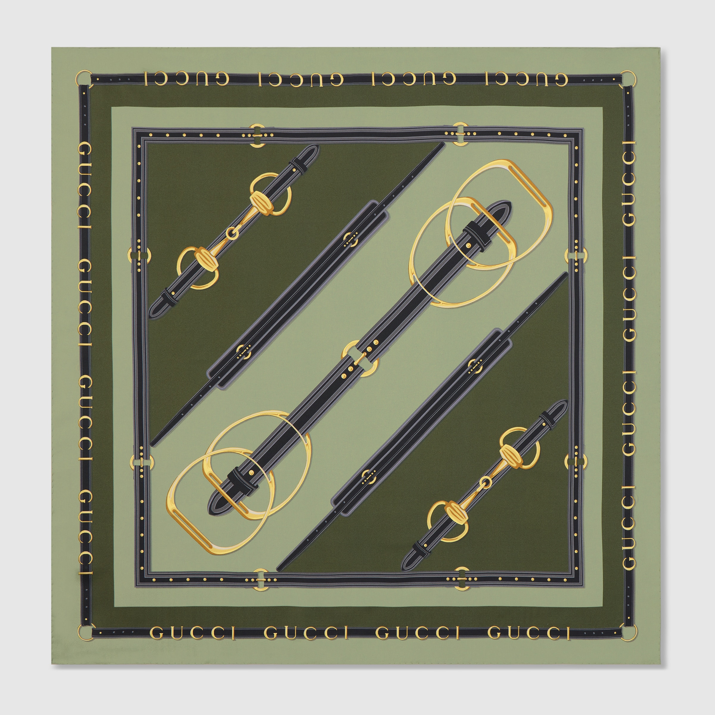 Printed silk twill carré - 1