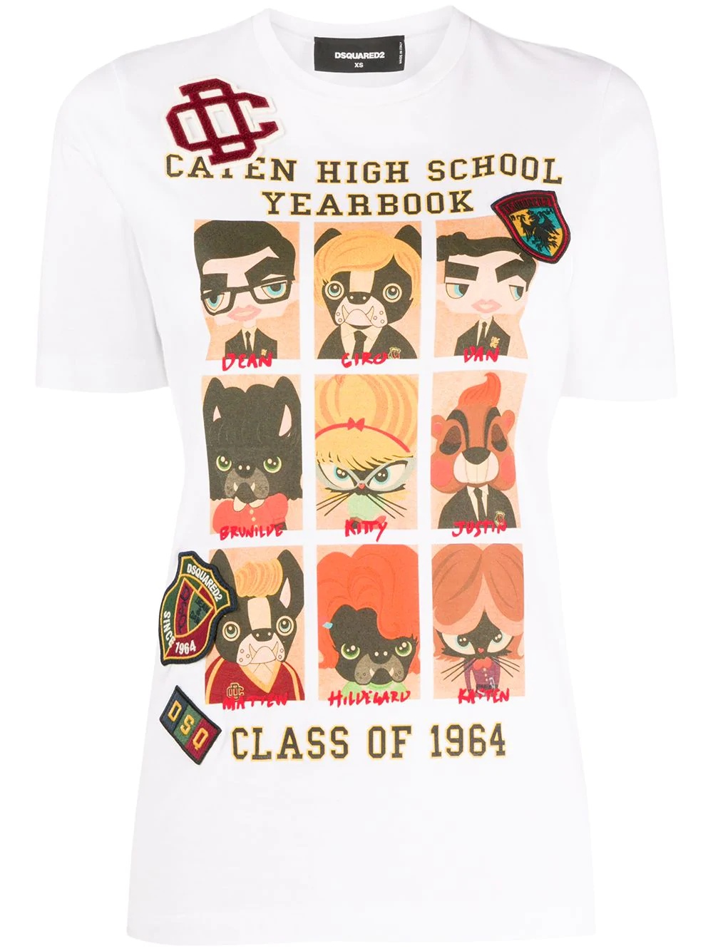 yearbook print T-shirt - 1