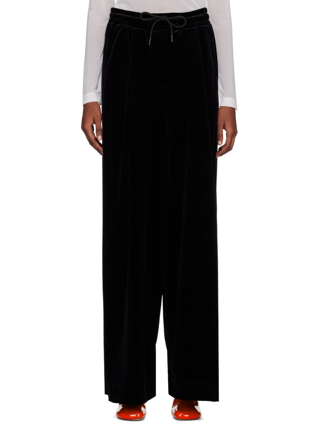 Black Drawstring Lounge Pants - 1